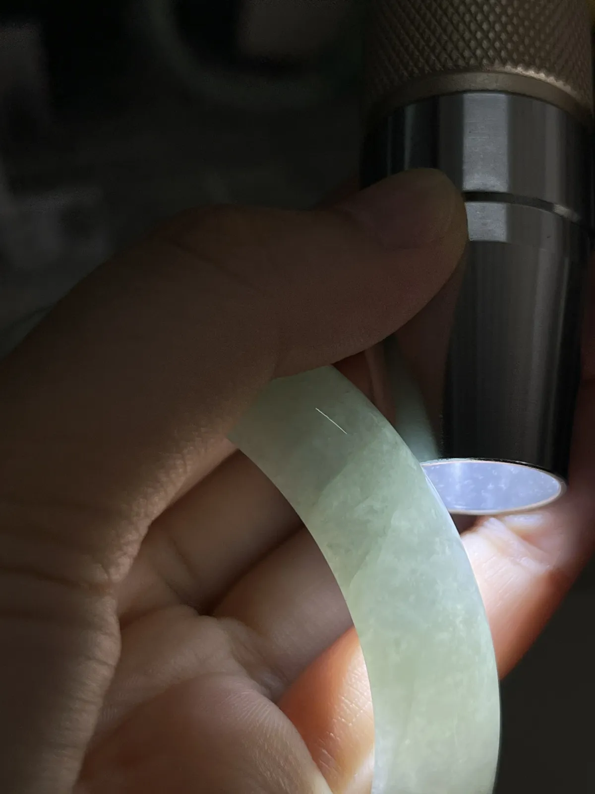 正圈55.8圈口，翡翠糯化种甜绿正圈