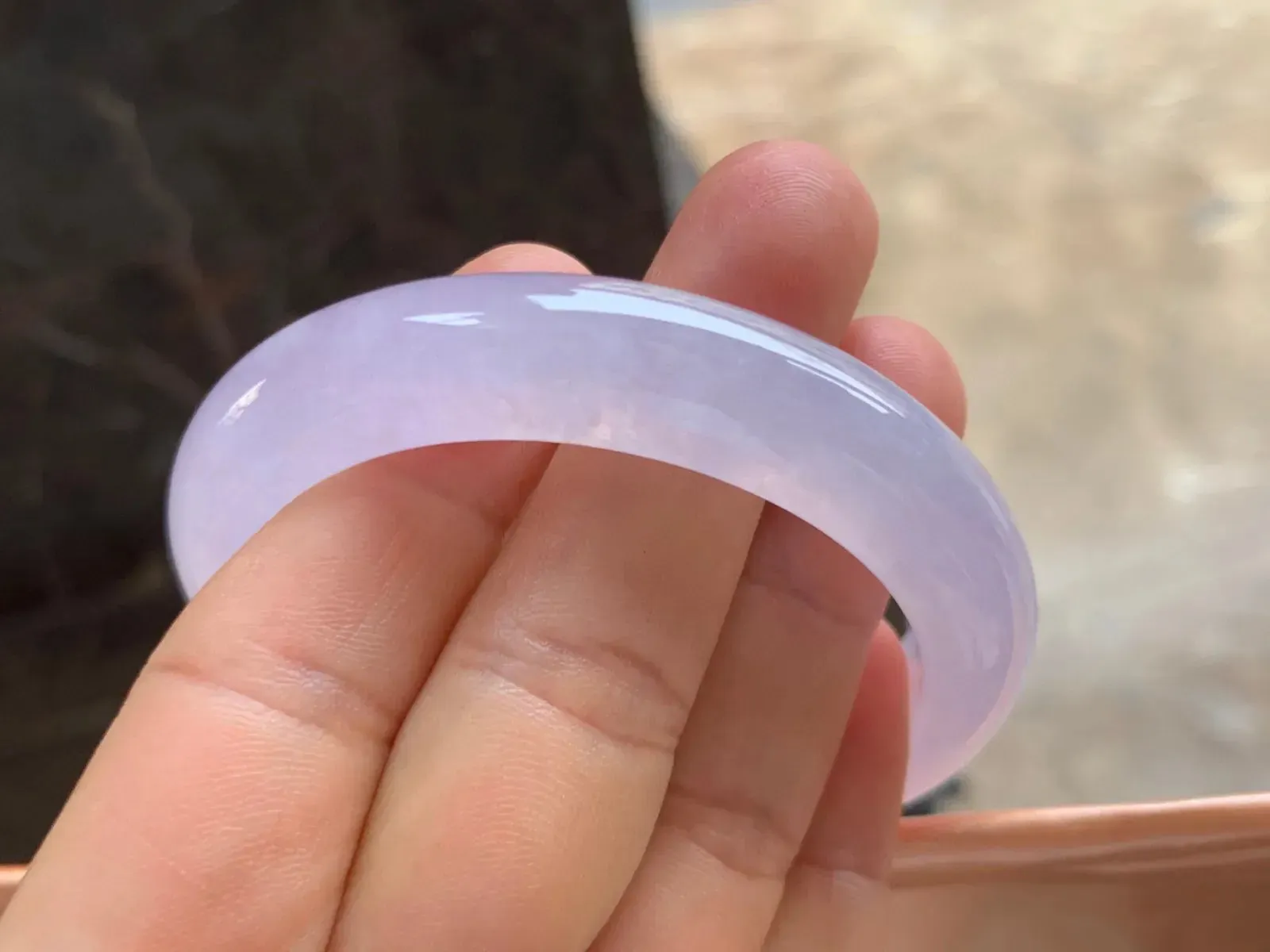 51.1-11.5-9mm
冰紫手镯  粉紫色 种好水润