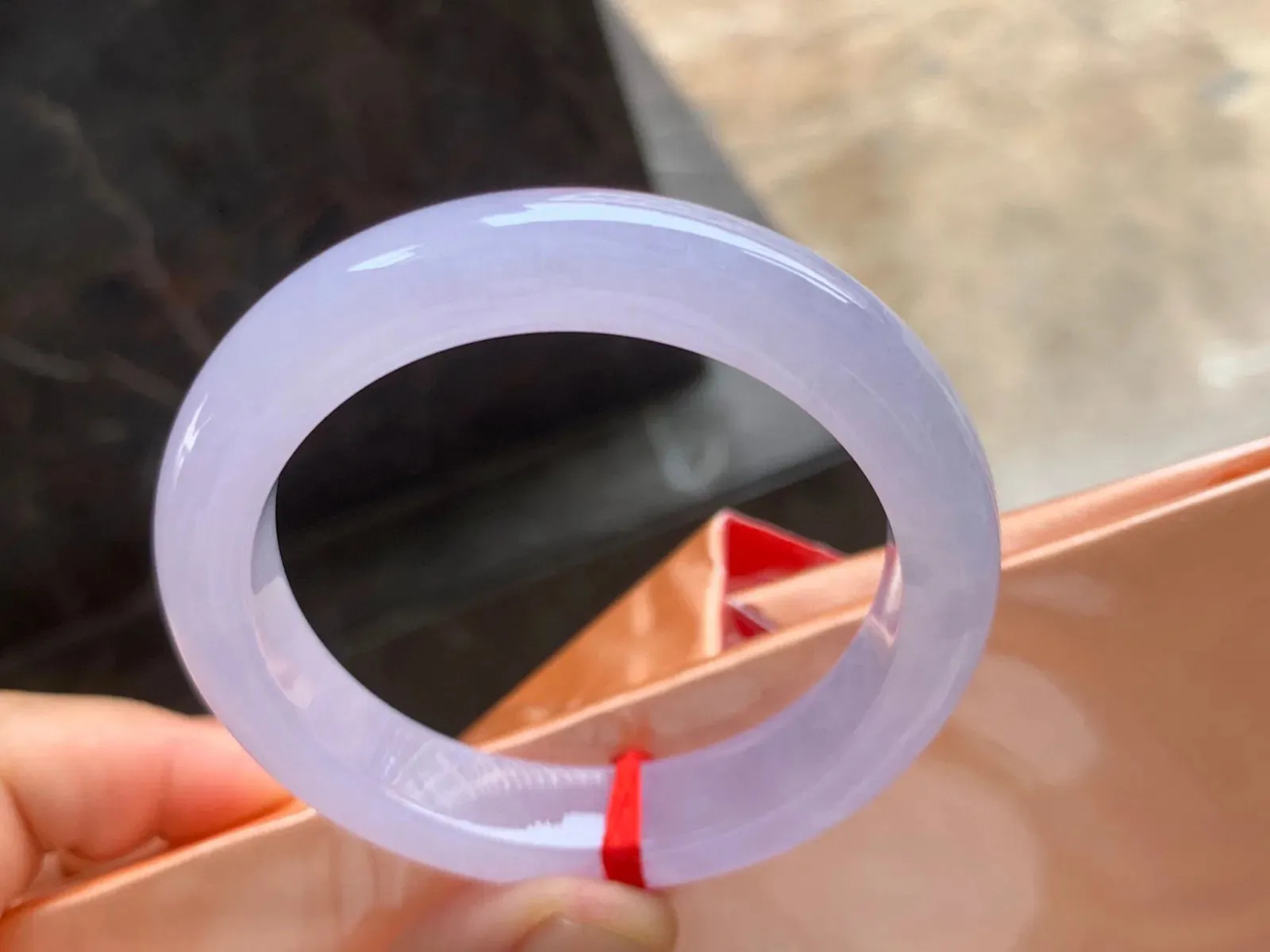 51.1-11.5-9mm
冰紫手镯  粉紫色 种好水润