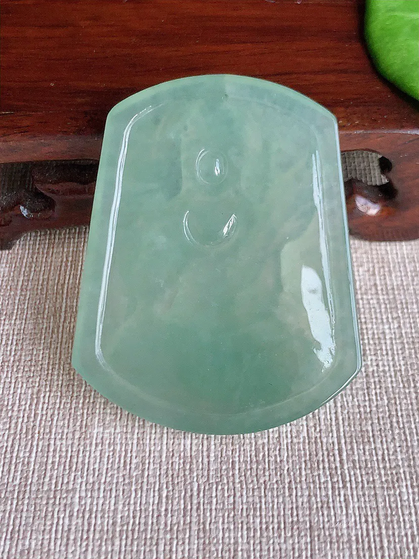 缅甸a货翡翠ddj老坑冰种晴底虚空藏菩萨吊坠 整体52.2×41.4×4.4mm 20.75
