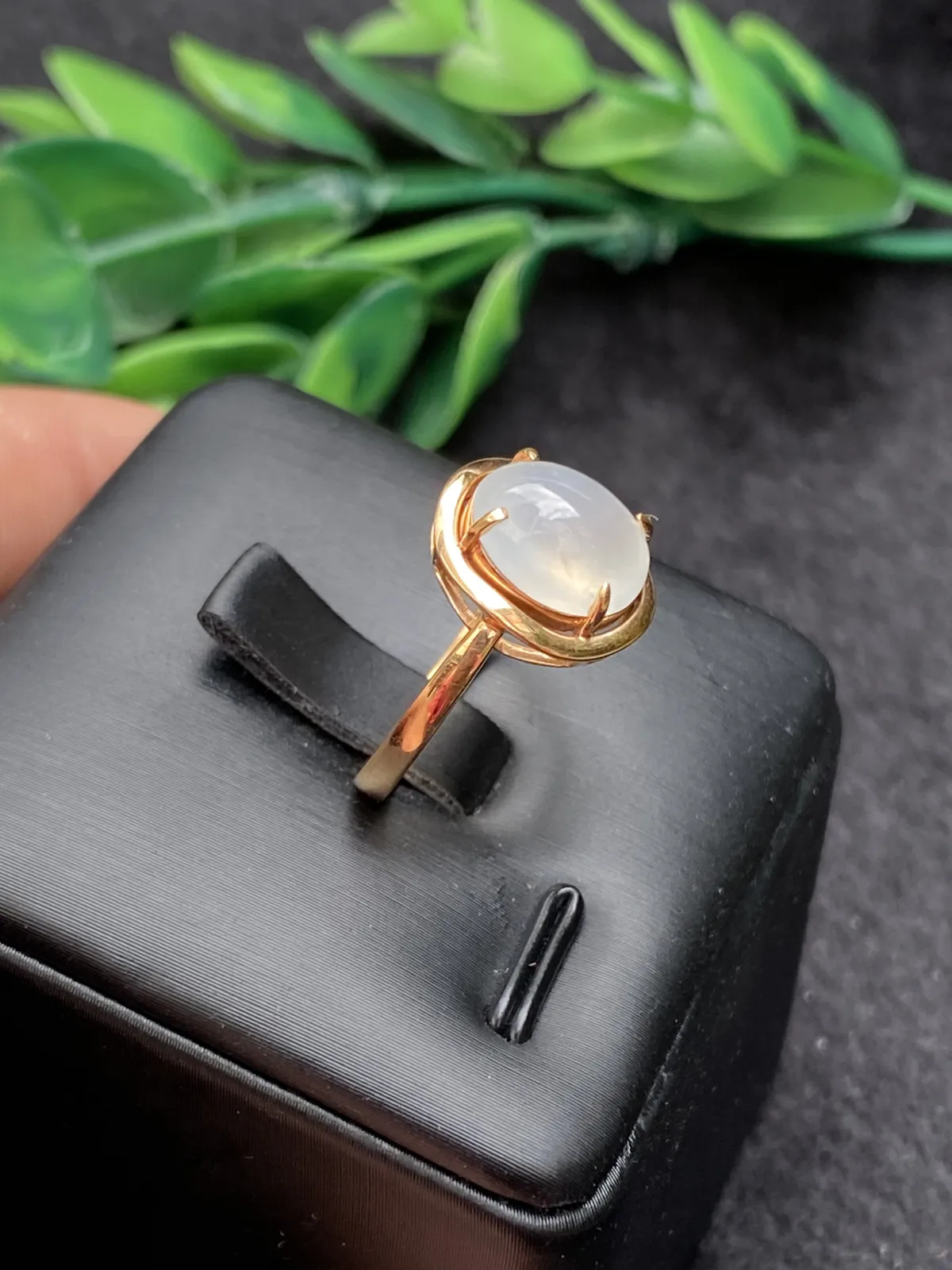 推荐【14#冰蛋戒指】AU750，起光，细腻，无纹裂，品相佳，性价比超高～圈口14