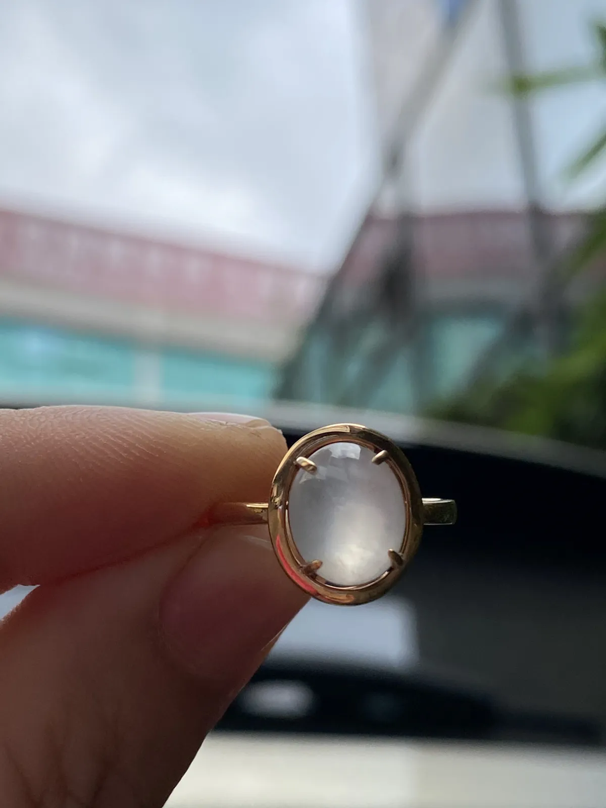 推荐【14#冰蛋戒指】AU750，起光，细腻，无纹裂，品相佳，性价比超高～圈口14