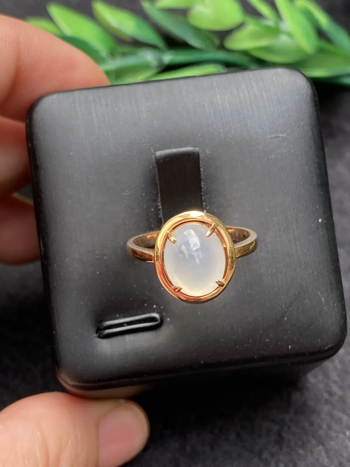 推荐【14#冰蛋戒指】AU750，起光，细腻，无纹裂，品相佳，性价比超高～圈口14