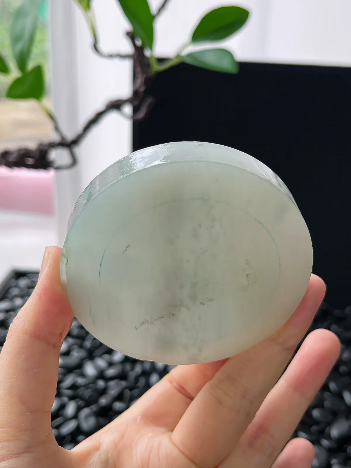 翡翠冰糯镯饼，⭕️正圈最大做54，圆条最大做50