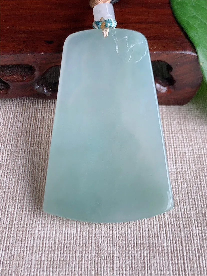 缅甸a货翡翠ddj老坑冰种晴底文殊菩萨吊坠 整体58.6×37.5×5.3mm 30.40