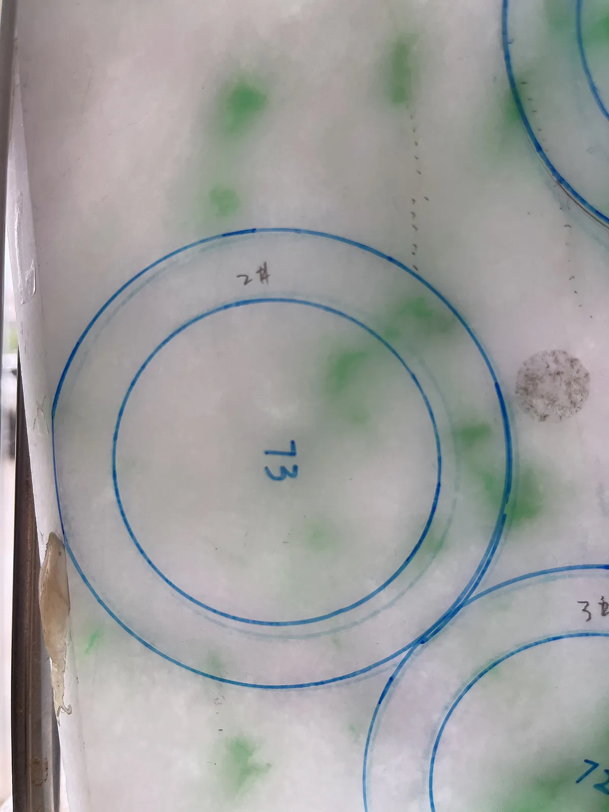 翡翠板料，⭕️正圈最大做57，圆条最大做53