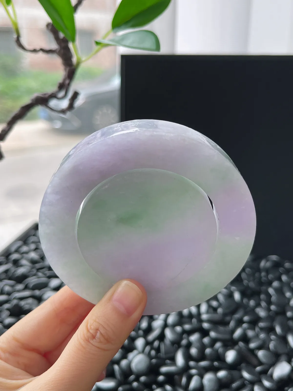 翡翠毛坯，⭕️正圈最大做63.2，圆条最大做59.2；最小圈口53.4