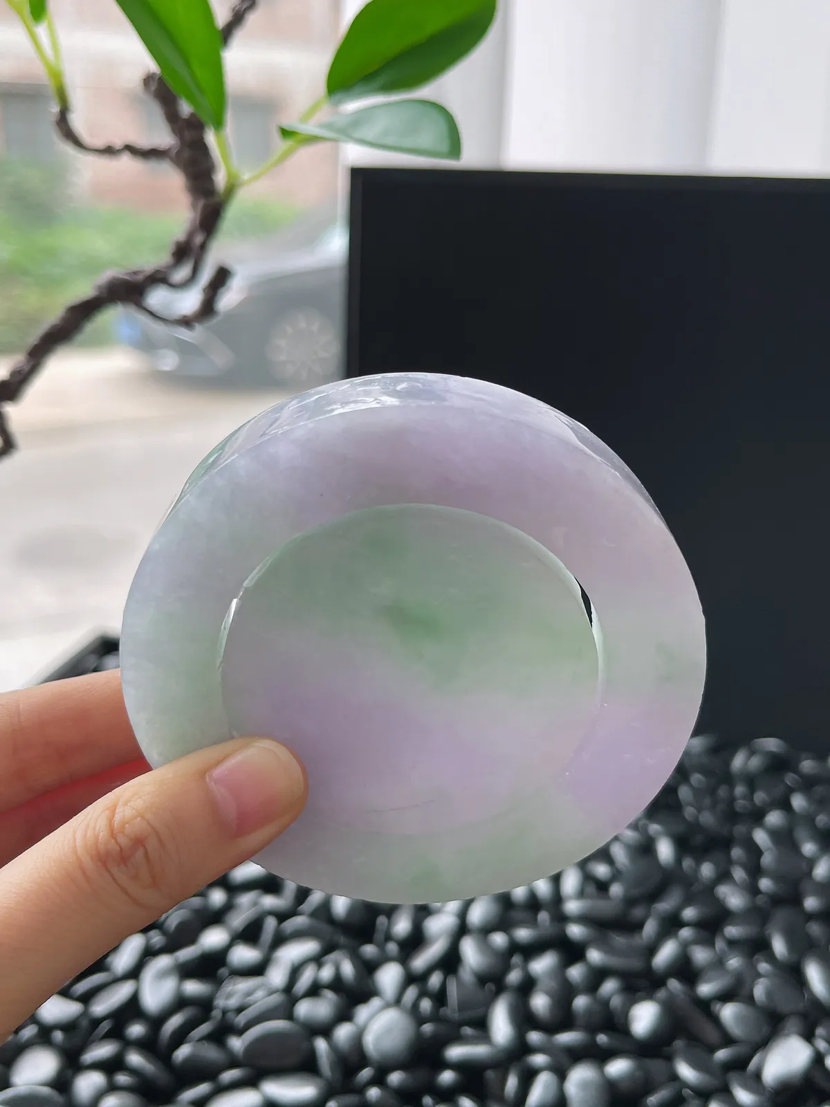 翡翠毛坯，⭕️正圈最大做63.2，圆条最大做59.2；最小圈口53.4
