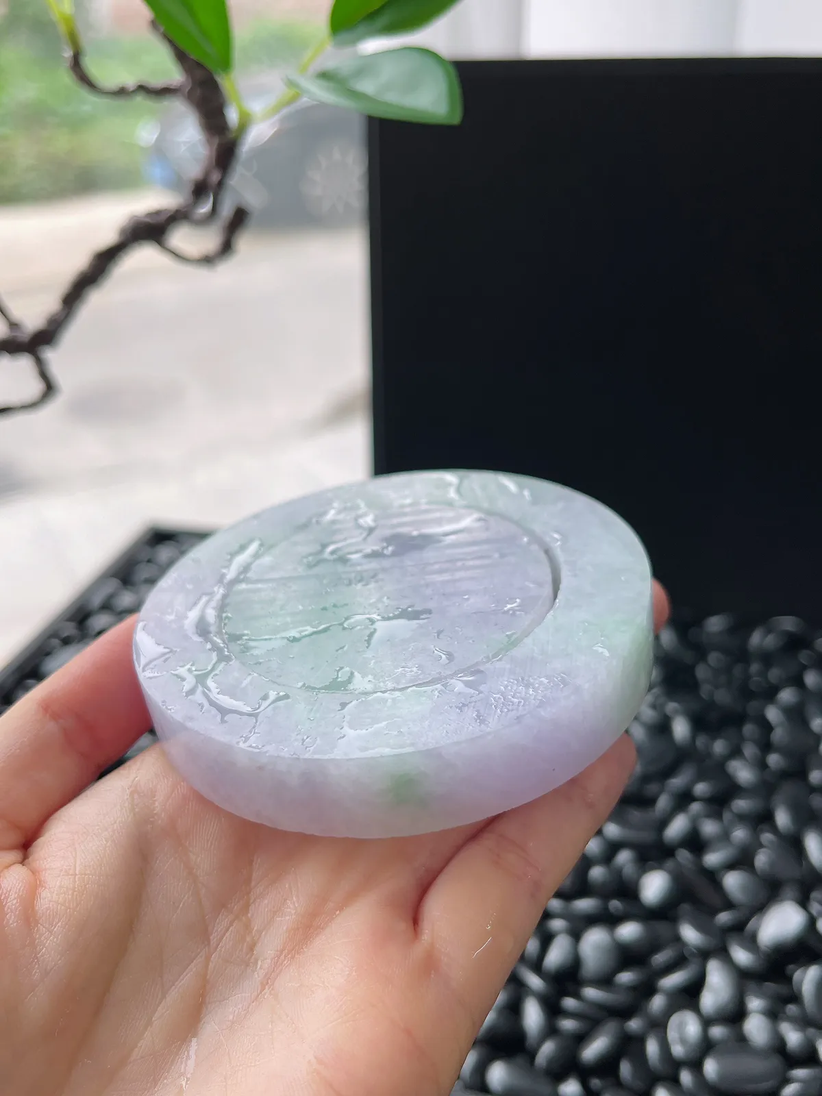 翡翠毛坯，⭕️正圈最大做63.2，圆条最大做59.2；最小圈口53.4