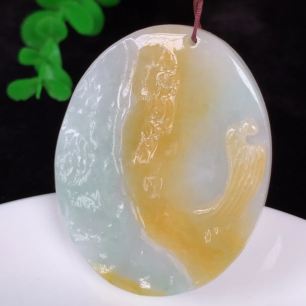 自然光实拍，精品大日如来，冰糯种黄翡翡翠大日如来、佛祖，法相端庄静美，普度众生 #60.22