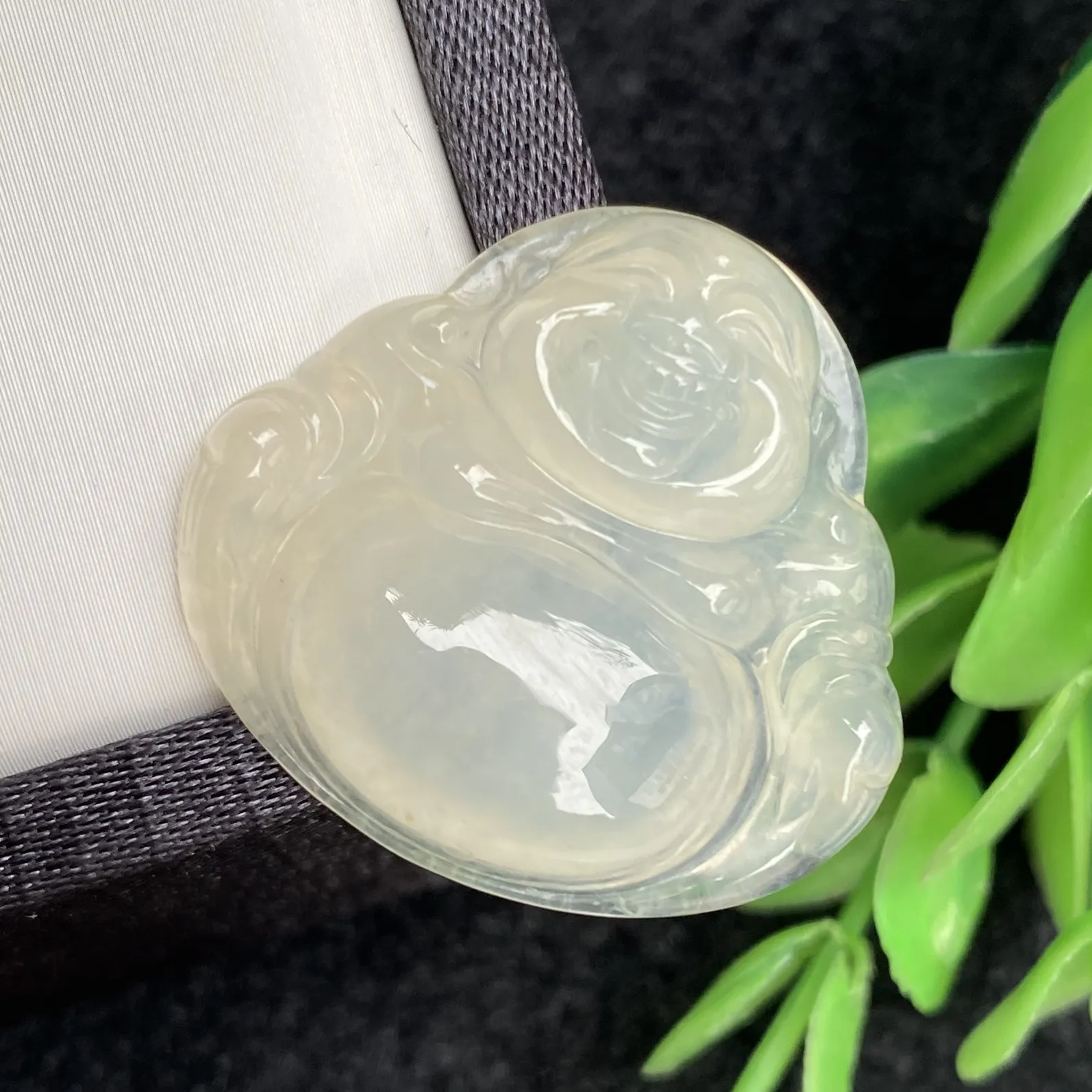 推荐【冰黄佛】无纹裂，水润冰透，天然冰黄翡，大肚能容，笑容可掬，饱满，品相佳～～27.6*29.6*6.3