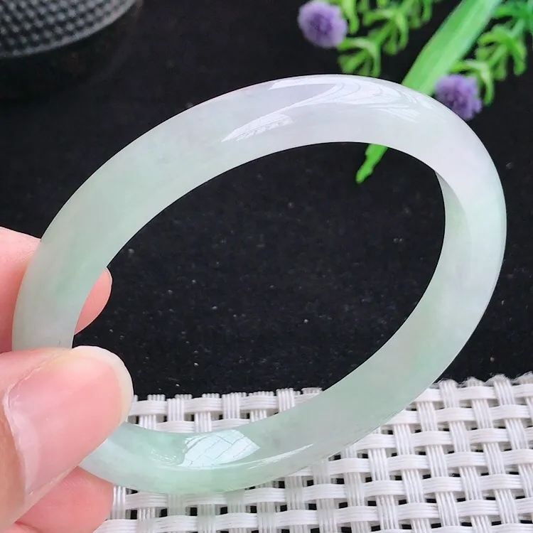 自然光53圈口老坑冰胶水灵冰晴贵妃手镯翡翠玉镯尺寸53/47.5/8.5/6.8