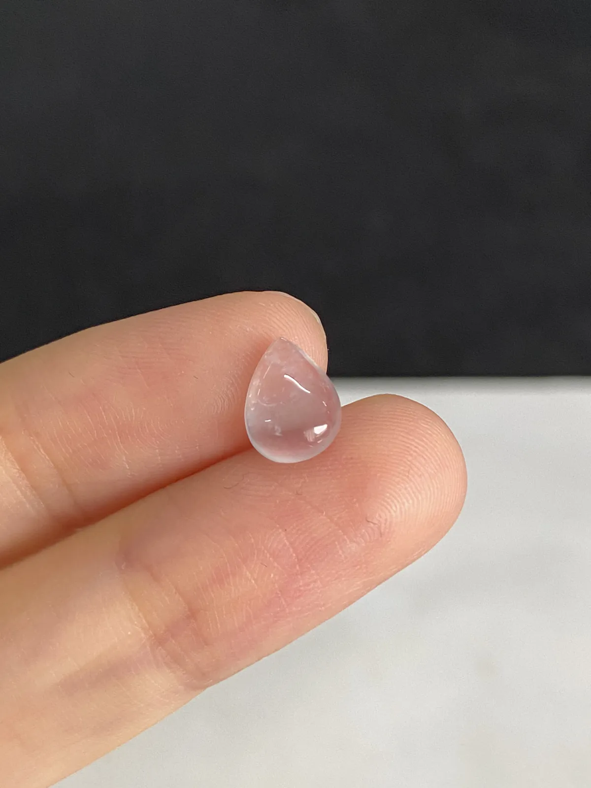 翡翠水滴形蛋面