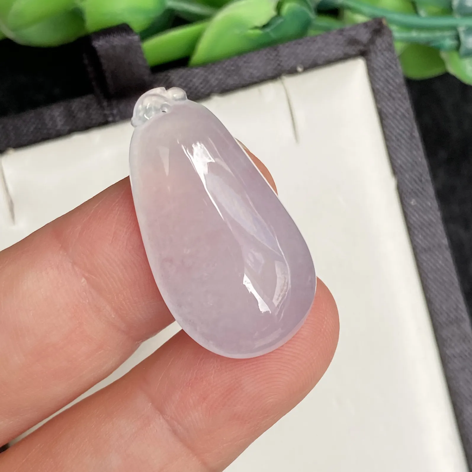 推荐【冰粉紫福瓜】水润冰透，起光，超细腻，种老，粉粉嫩嫩的，29.5*16.1*7.4