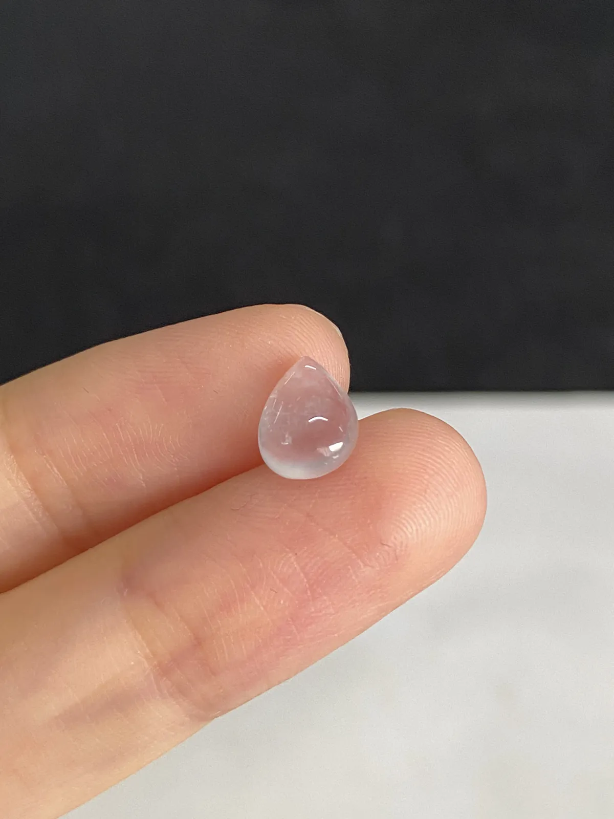 翡翠水滴形蛋面
