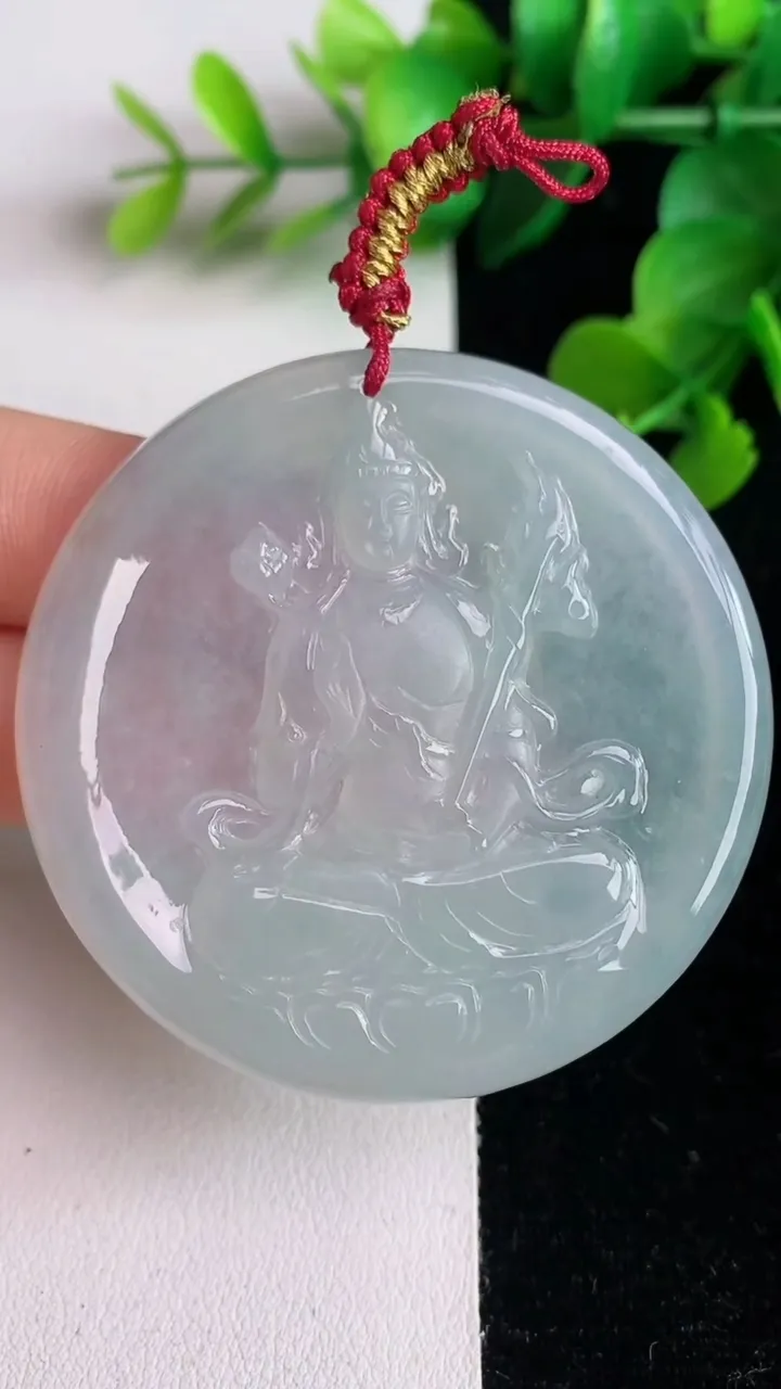 天然A货翡翠虚空藏观音菩萨吊坠，尺寸52.6-5，重量:27.91g
6月2日