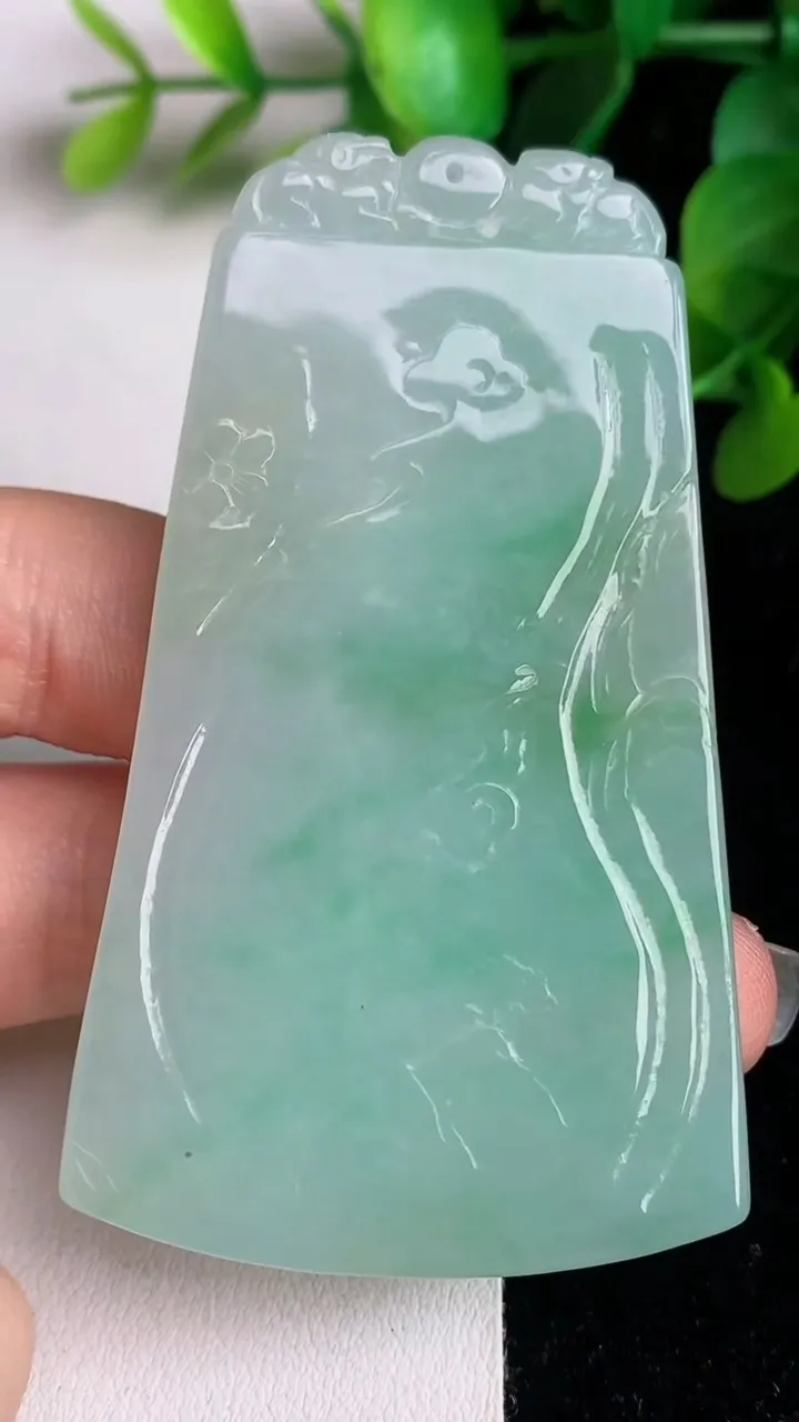 天然A货翡翠普贤菩萨吊坠，尺寸69.4-41.3-6，重量:36.38g
6月2日