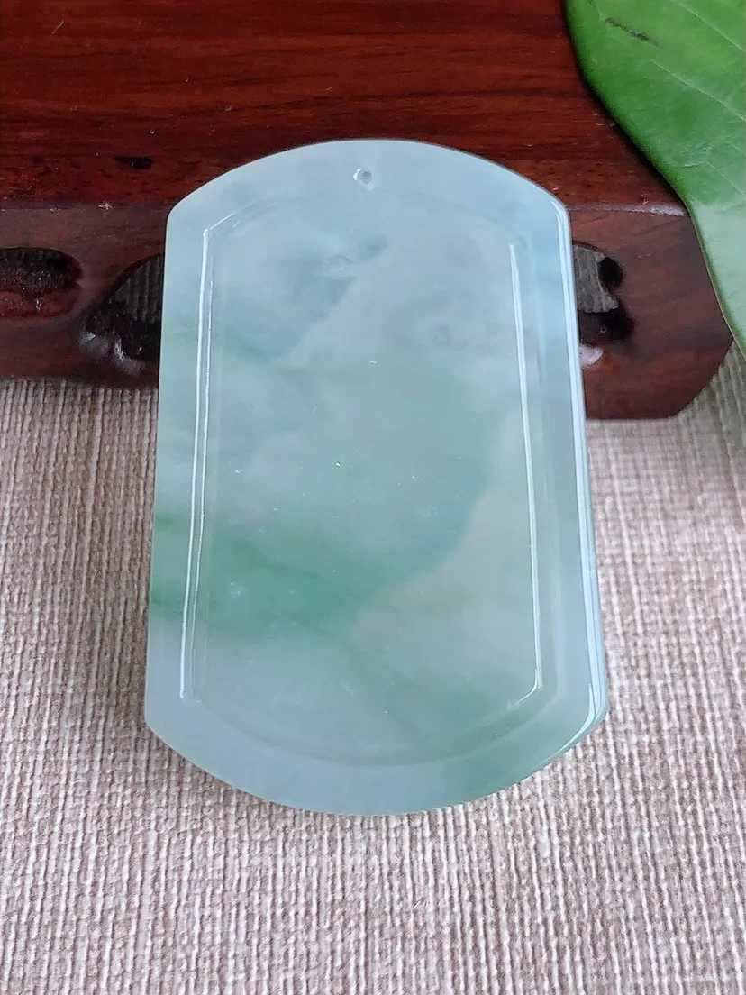 天然A货翡翠飘花生肖马马上有钱吊坠尺寸50.8×34×5.8m量22.76g 0601