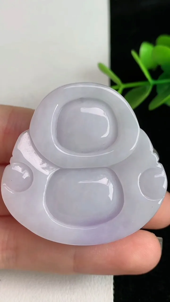 天然A货翡翠紫罗兰佛公吊坠，尺寸42.8-43.2-12.4，重量:36.88g
6月3日