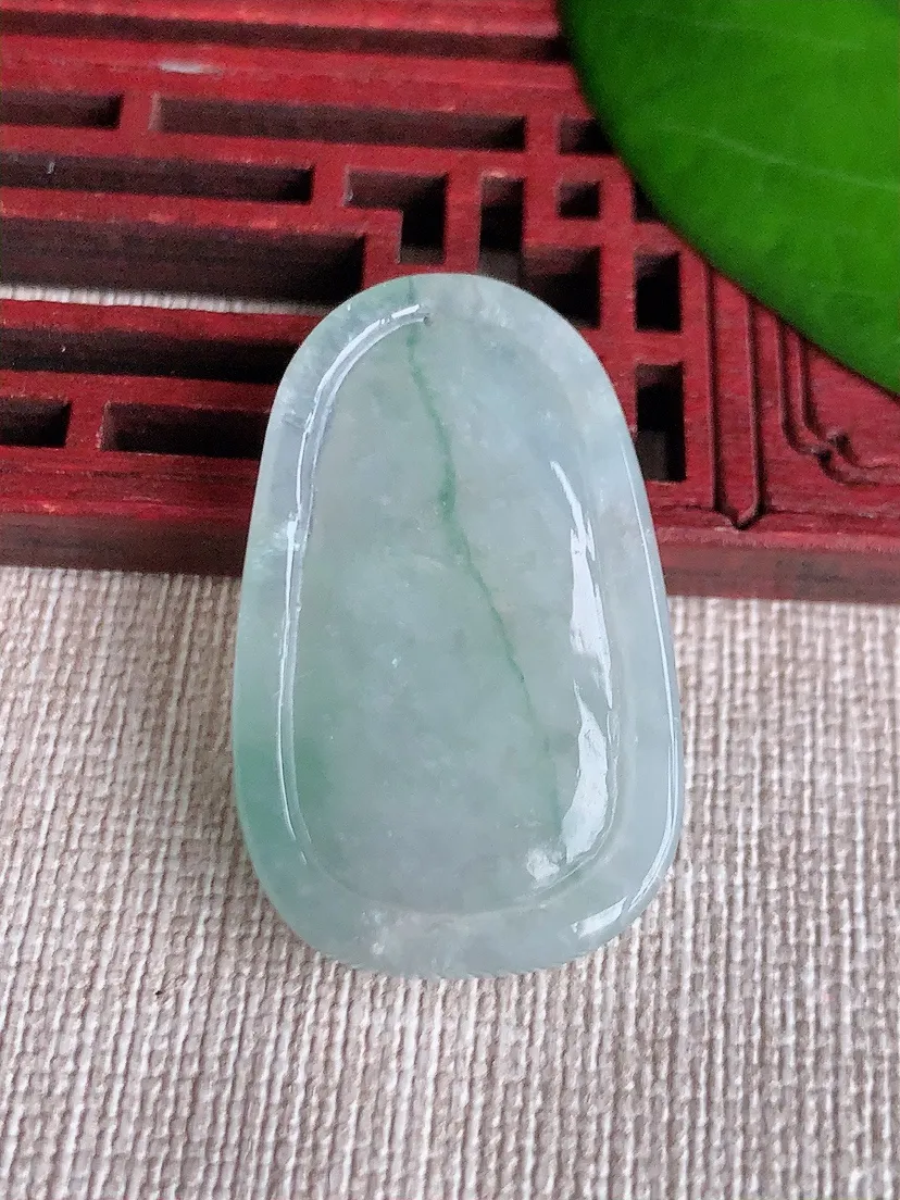 天然A货翡翠飘花普贤菩萨吊坠尺寸34.8×21×6m量8.86g 0606