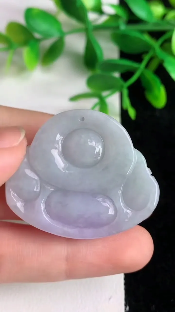 天然A货翡翠紫罗兰佛公吊坠 ，尺寸31.8-38.5-12.8，重量:25.16g
6月8日