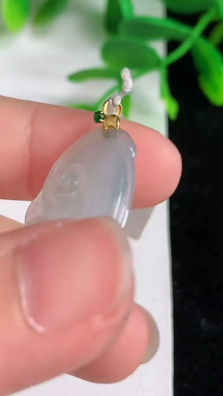 天然A货翡翠飘花如意吊坠 ，尺寸26-16.3-2.6，重量:2.54g
6月8日