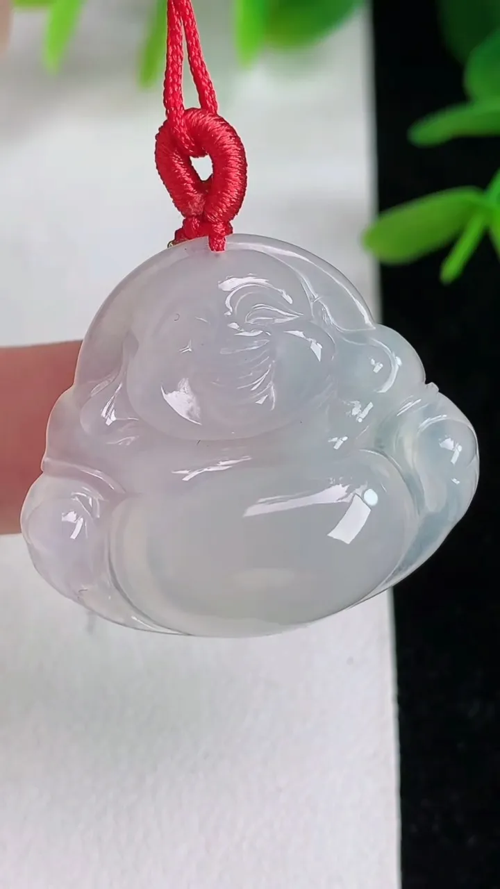 天然A货翡翠佛公吊坠，尺寸26.2-30-5.8，重:6.90g
6月10日