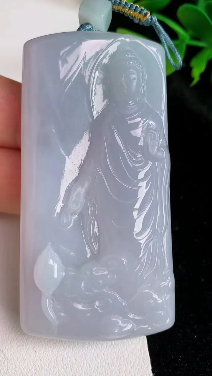 天然A货翡翠紫罗兰阿尼陀佛吊坠，尺寸71.4-36.5-13.3，重量:86.08g
6月12日