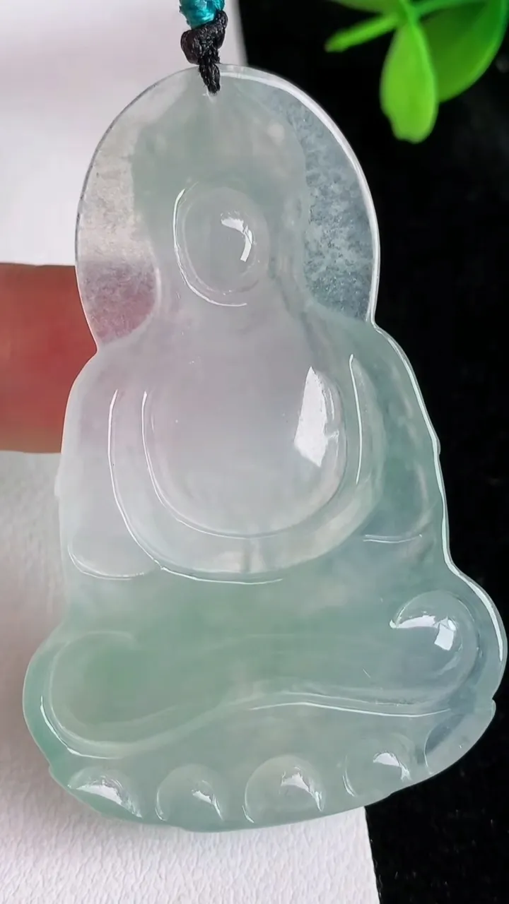 天然A货翡翠观音菩萨吊坠，尺寸55.6-36.2-4.5，重量:18.30g
6月12日