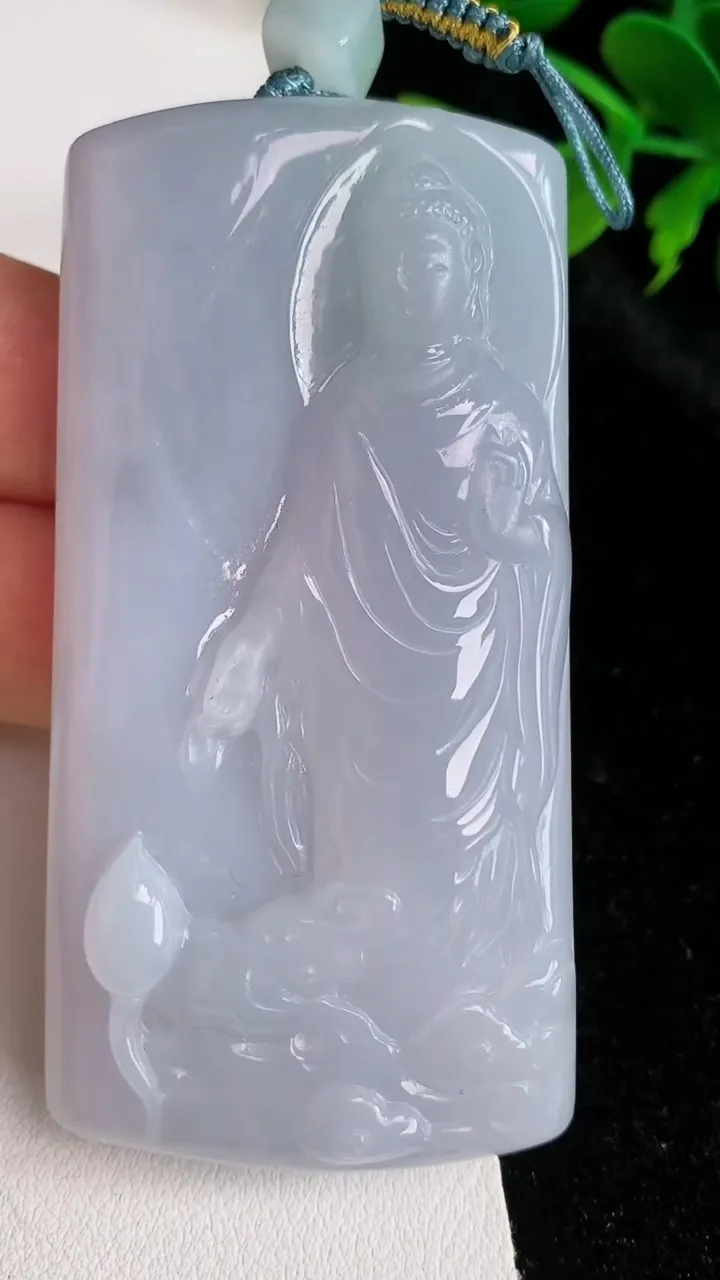 天然A货翡翠紫罗兰阿尼陀佛吊坠，尺寸71.4-36.5-13.3，重量:86.08g
6月12日