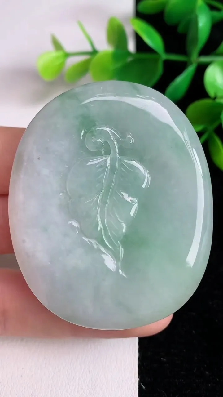 天然A货翡翠鸟语花香吊坠，尺寸52.3-53-12.8，重:50.56g
6月14日