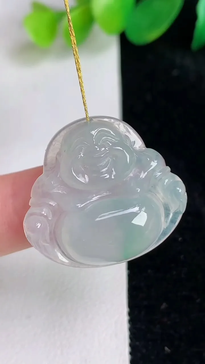 天然A货翡翠佛公吊坠，尺寸24.5-26.8-5.8，重量:5.86g
6月17日