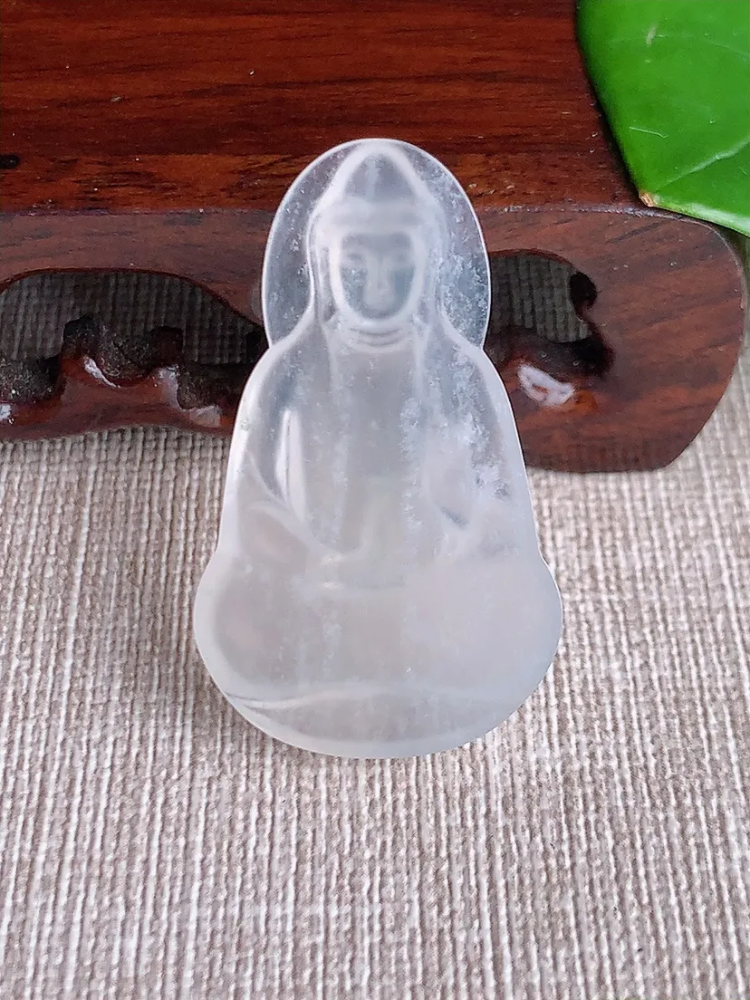 天然A货翡翠白月光一刀切观件尺寸39×23.2×3.7m量6.29g 0617