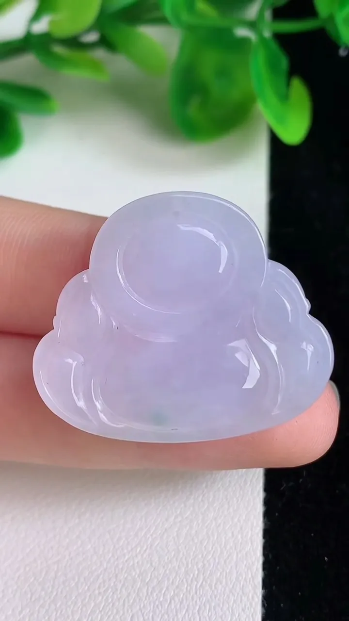 天然A货翡翠紫罗兰佛公吊坠，尺寸27-32-8.2，重:10.40g
6月21日