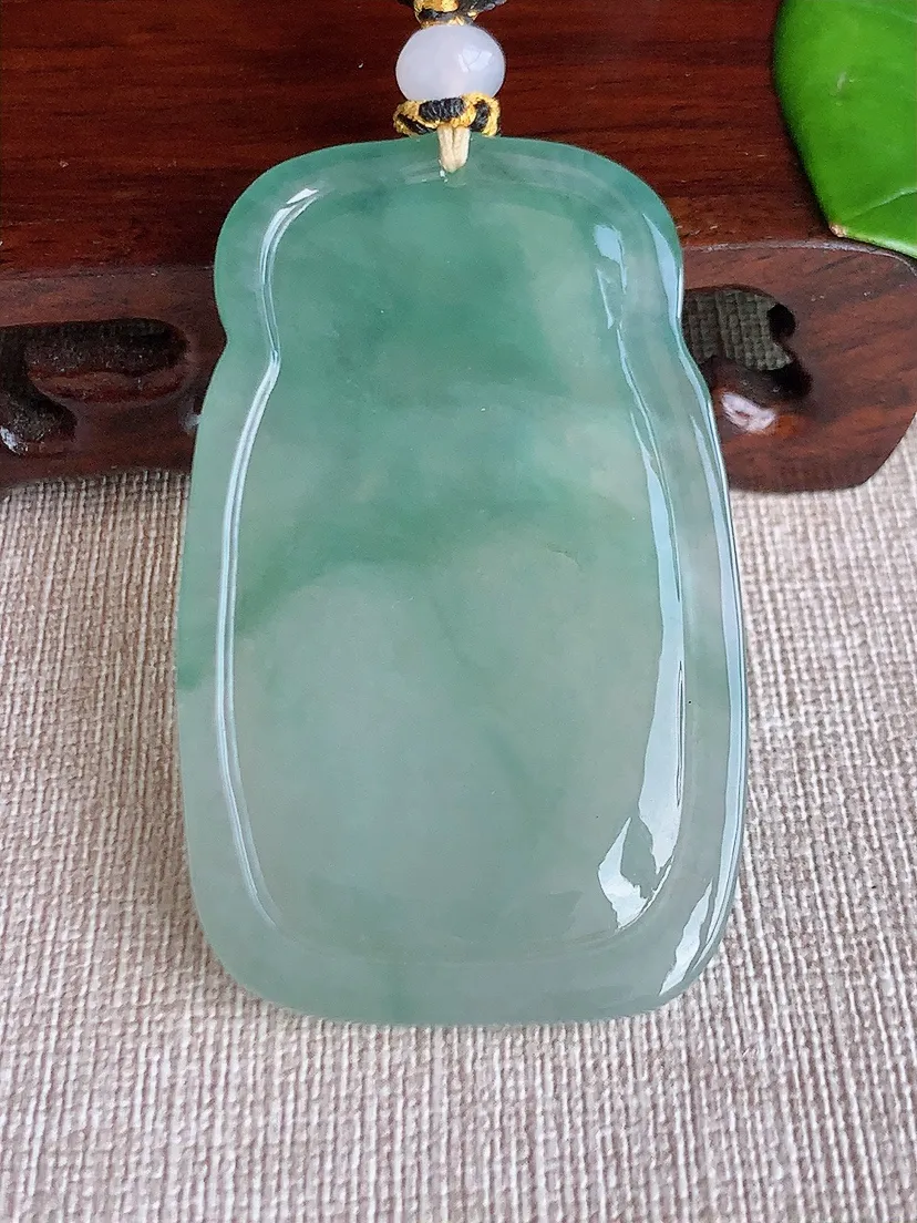 天然A货翡翠晴水文殊菩萨吊坠尺寸60.3×36.8×6m量36.70g 0624