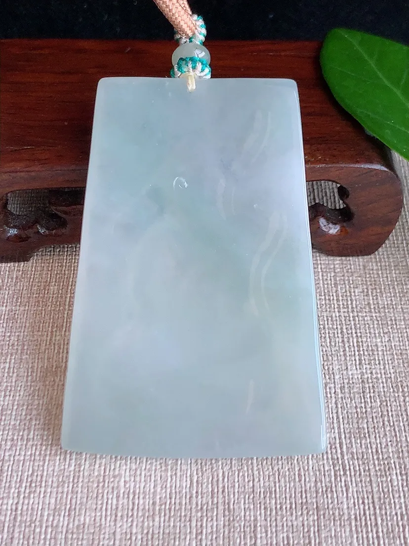 天然A货翡翠大势至菩萨吊坠尺寸66.4×44×5.6m量46.95g 0625