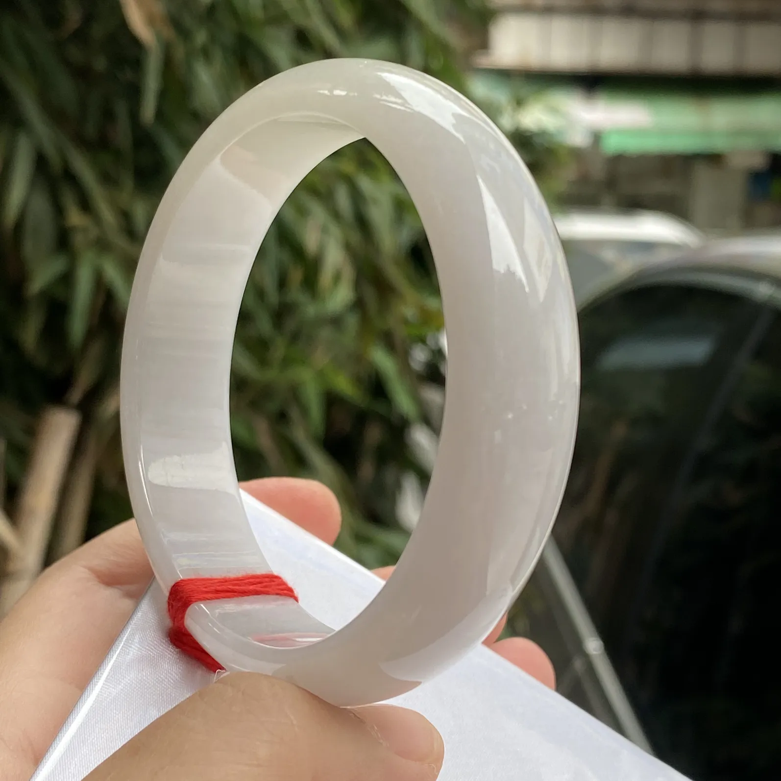 推荐【62圈淡粉镯】淡粉带金黄，大圈口，水水润润，细腻，种老水头好，特色黄翡镯，细腻～～62*16.5*8