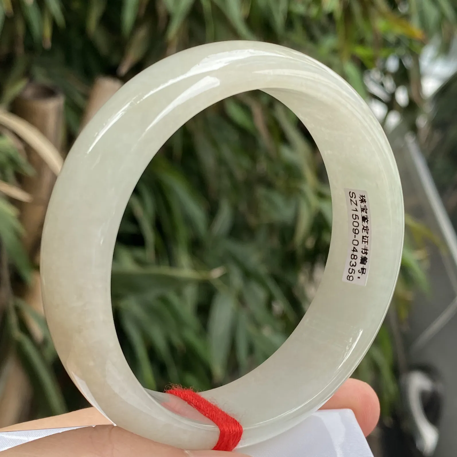 推荐【61.3圈淡金色镯】大圈口，水水润润，细腻，种老水头好，特色黄翡镯，细腻～61.3*18.