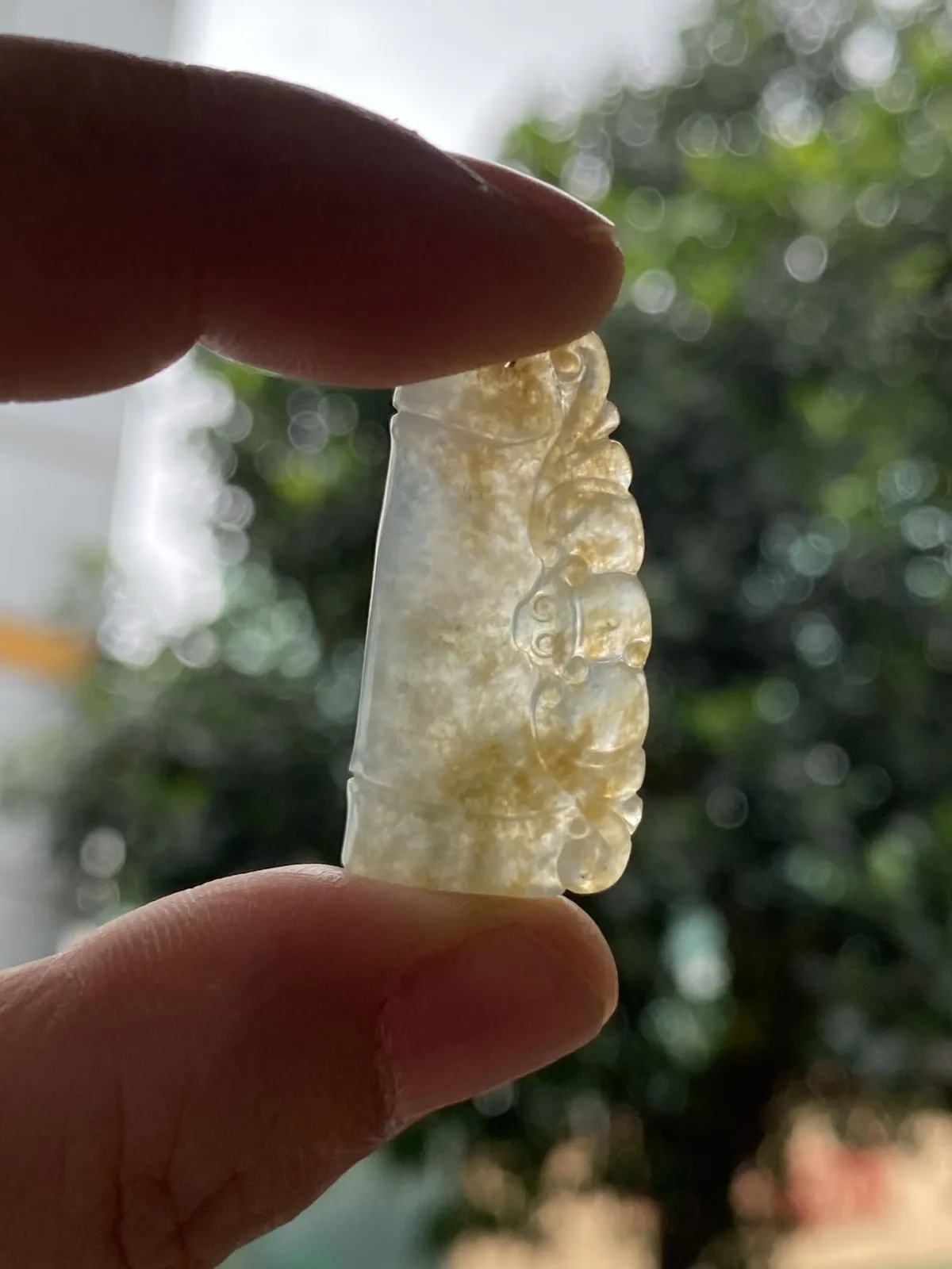 推荐【冰黄竹节】节节高升，无纹裂，小棉，冰透，起胶，起光，鸡油黄，超值～～31*16.2*4.8