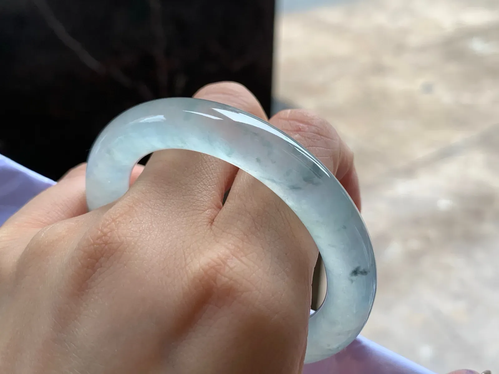 冰乌鸡福镯
种老水足 50.9/10.2/9.6mm