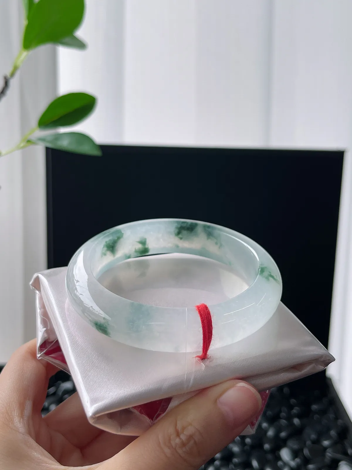 正圈58.2圈口，翡翠冰飘花手镯