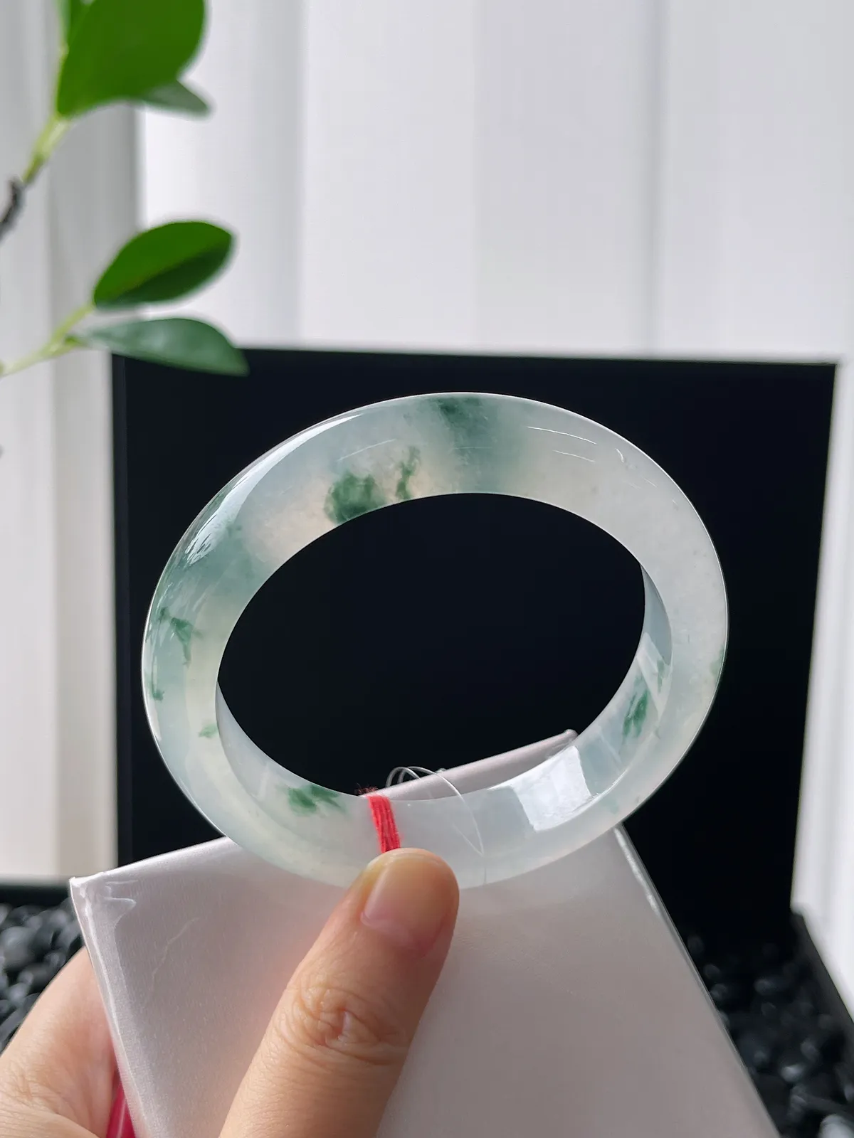 正圈58.2圈口，翡翠冰飘花手镯