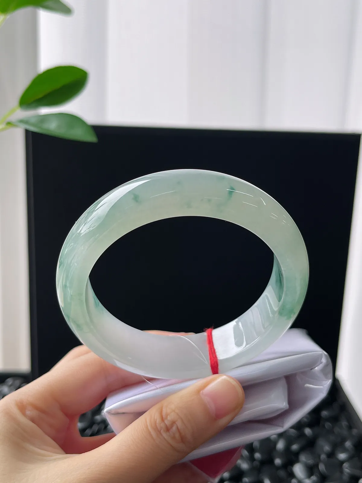 正圈59圈口，翡翠冰飘花手镯