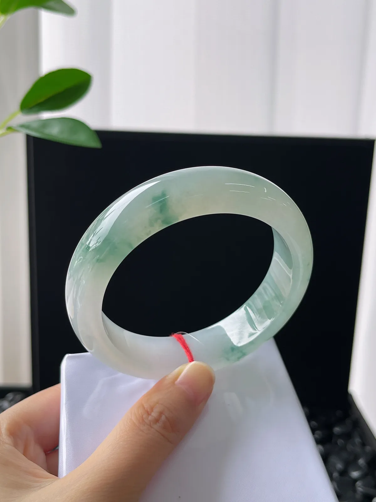 正圈59圈口，翡翠冰飘花手镯