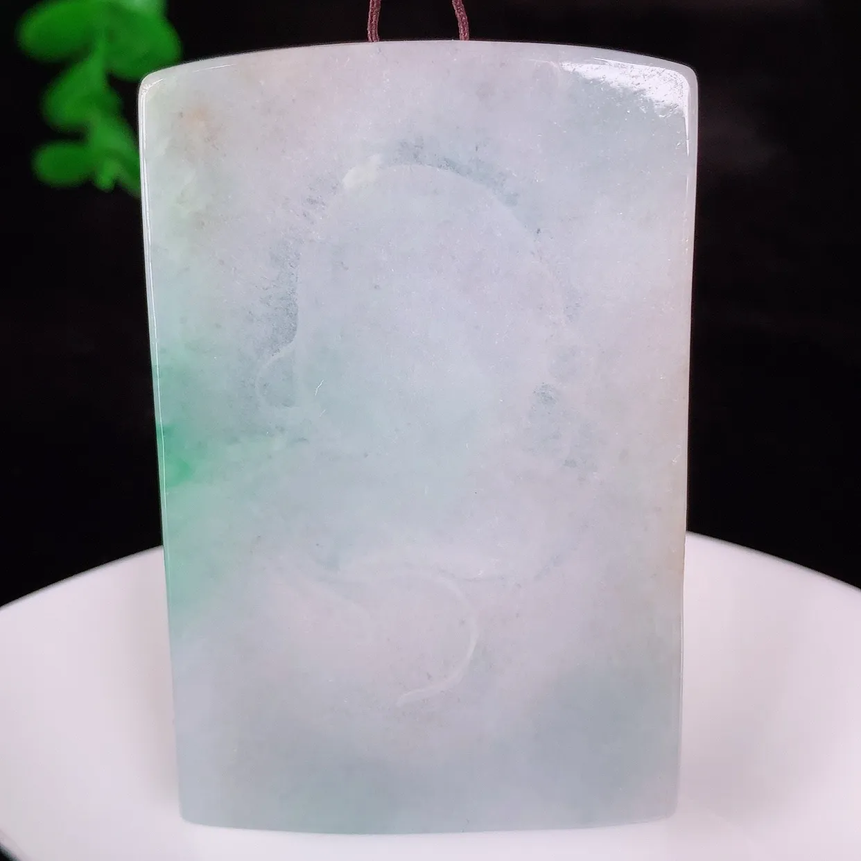 自然光实拍，大件冰糯种双彩翡翠逍遥布袋佛吊坠，代代有钱，水足丰盈，盈满欢喜，配戴送礼佳品！#60.1