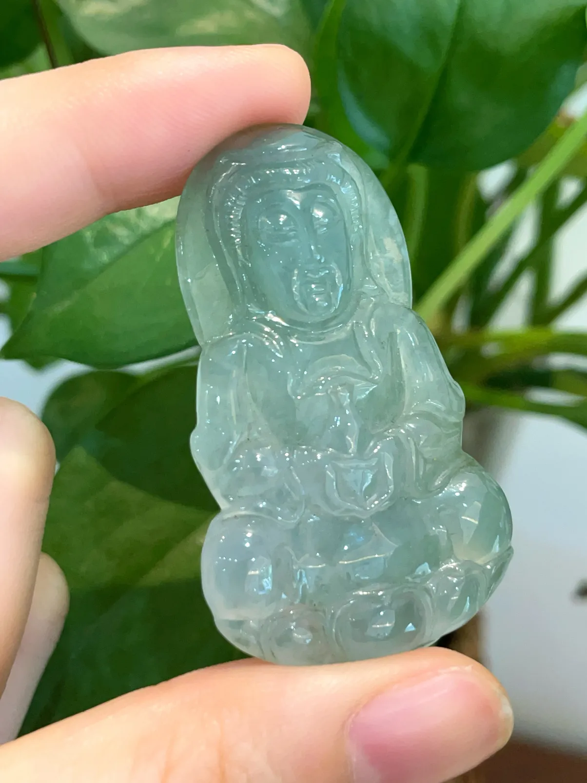 冰种观音吊坠