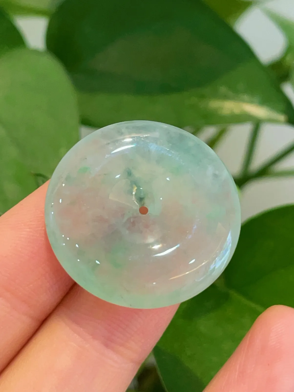 冰绿翡翠平安扣