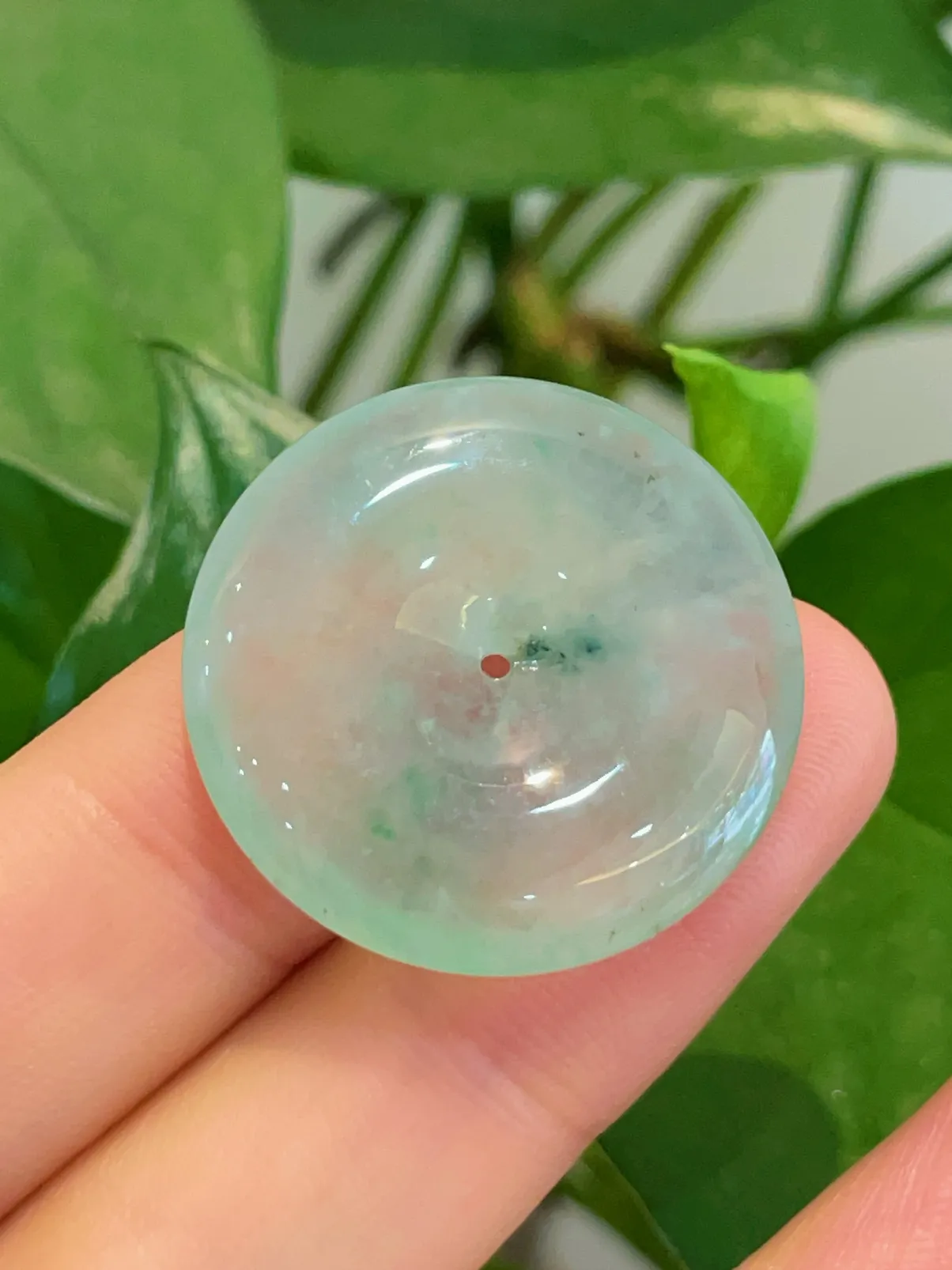 冰绿翡翠平安扣