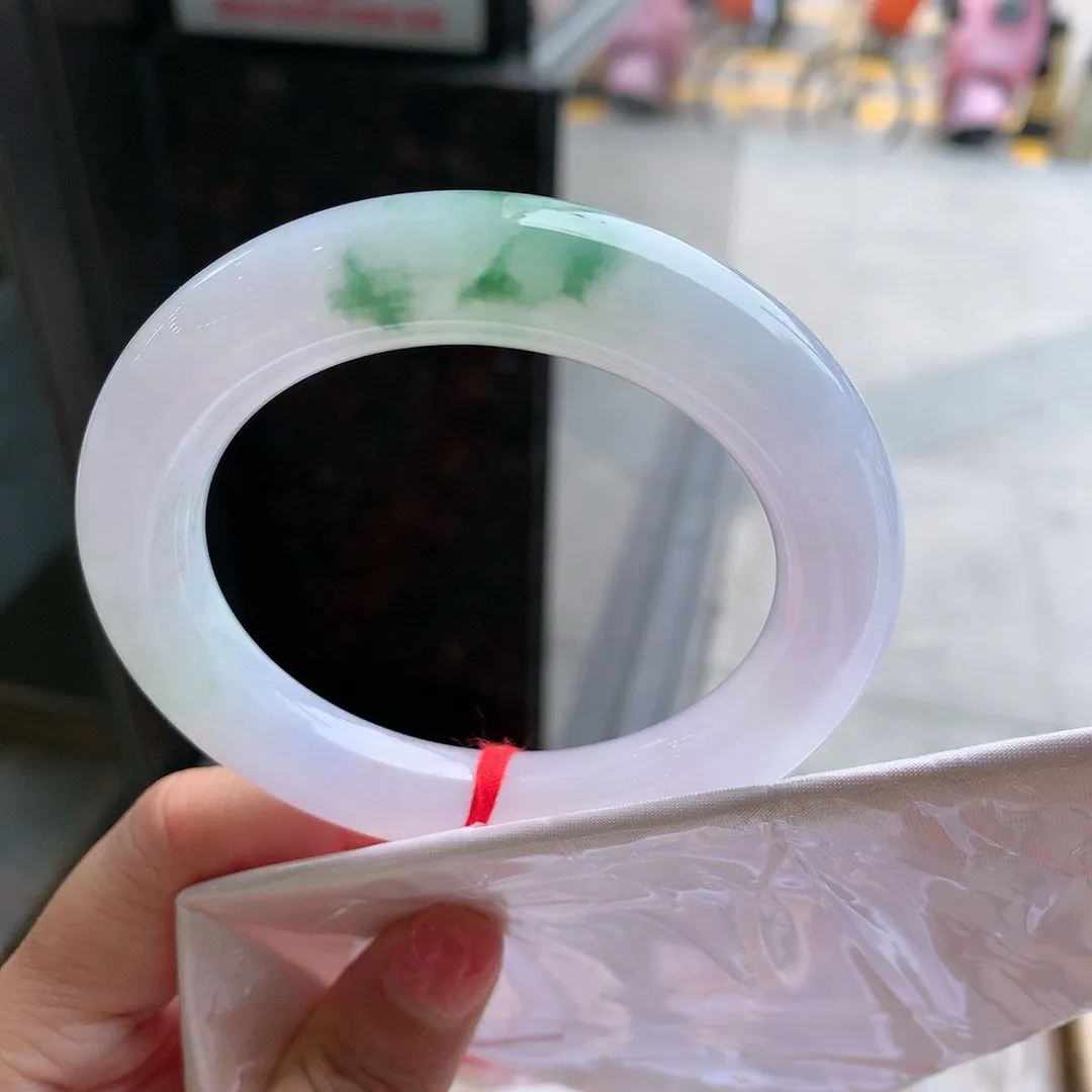 圆条高冰紫绿花 无瑕 尺寸:56.7/11.9种色兼备️️