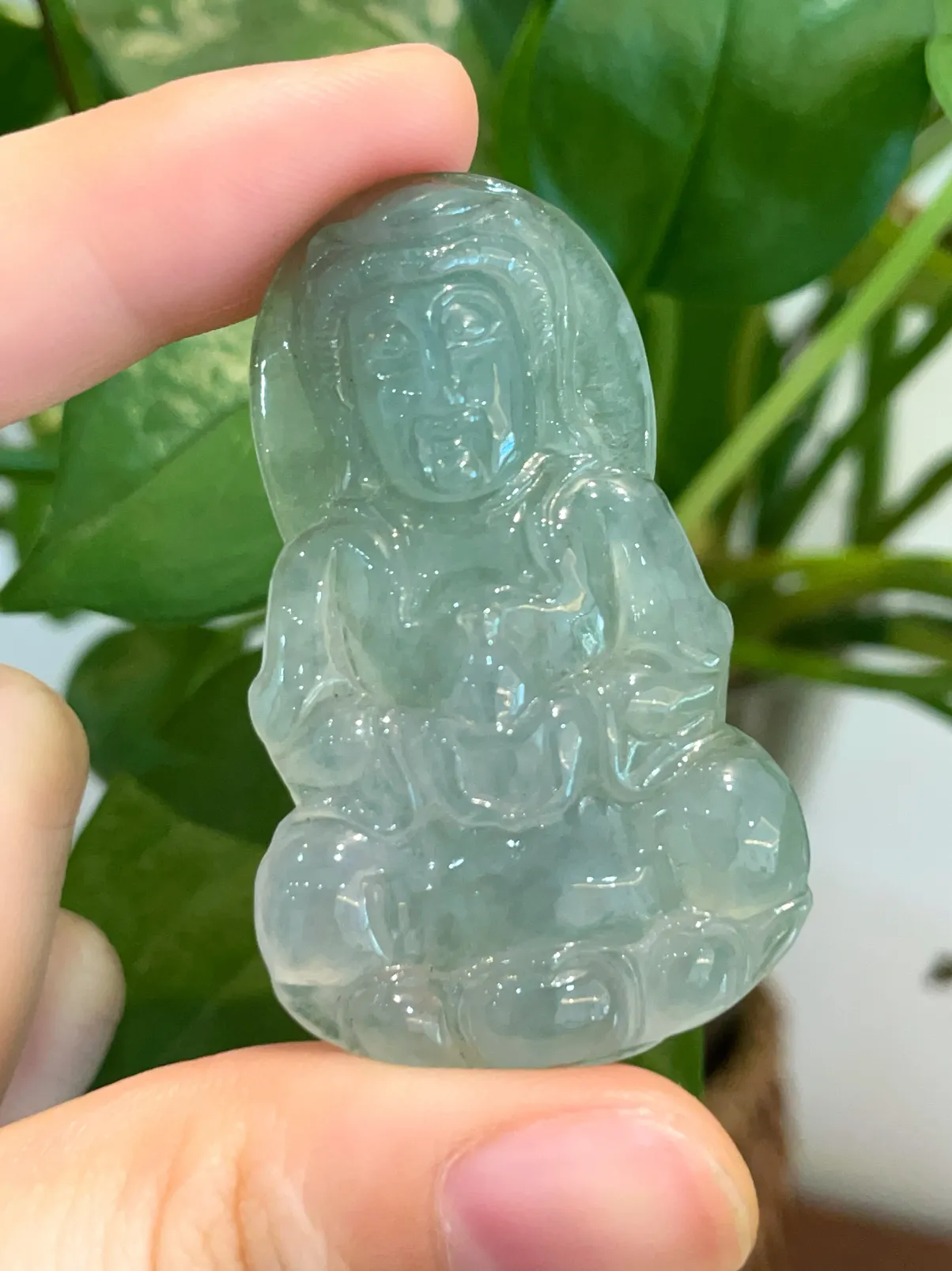 冰种观音吊坠